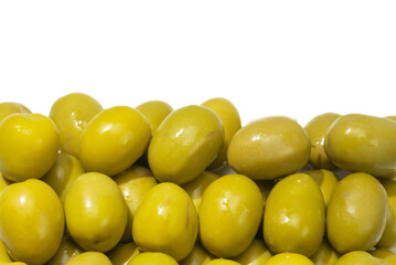 Tasty mix olives background.