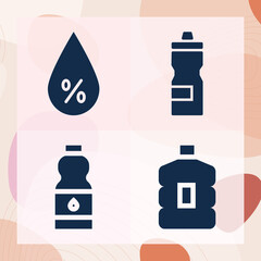 Simple set of pumping related filled icons