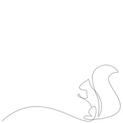 Obraz na płótnie Canvas Squirrel forest animal on white background. Vector illustration
