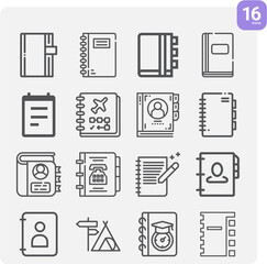 Simple set of events related lineal icons.