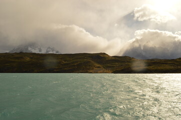 Hiking around the stunning but dramatic Torres del Paine National Park in Patagonia, Chile