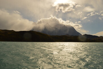Hiking around the stunning but dramatic Torres del Paine National Park in Patagonia, Chile