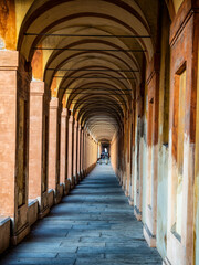 Fototapeta na wymiar The famous portico of St. Luke in Bologna