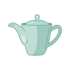 tea kettle line and fill style icon vector design