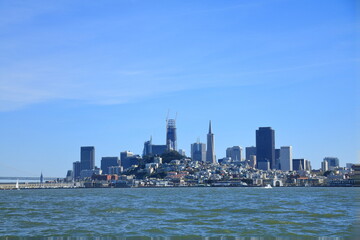 Beautiful cityscape of San Francisco and San Francisco Bay landscape in North California USA