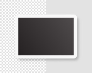 Modern tablet with blank screen. Mockup vector illustration.
