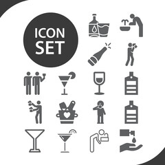 Simple set of intoxication related filled icons.