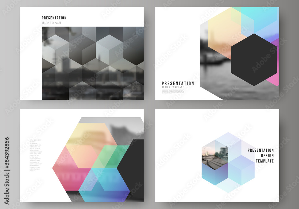Poster vector layout of the presentation slides design business templates, multipurpose template with abstr
