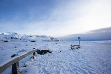 Iceland near J&ouml;kuls&aacute;rl&oacute;n Glacier