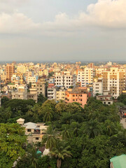 Fototapeta na wymiar CityScape of Chittagong city in the area of Katalgonj. The urban area of Chittagong