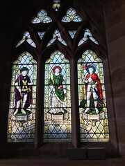 stained glass window in Ashley church