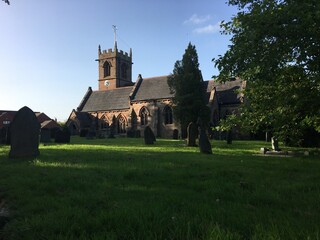 Fototapeta na wymiar A view of Ashley Church in Staffordshire