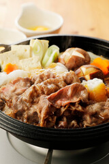 国産和牛ロースのすき焼き　Sukiyaki (Japanese Beef Hot Pot)