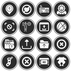 16 pack of not  filled web icons set
