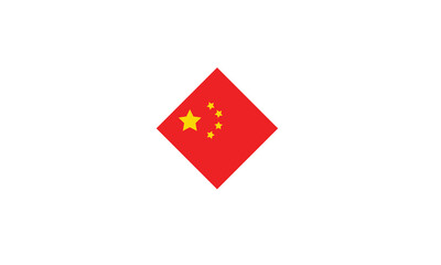 China flag diamond vector illustration
