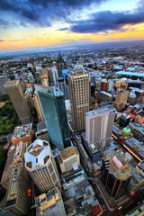 View of Sydney city centre from the tower Eye