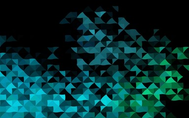 Dark Blue, Green vector layout with lines, triangles.