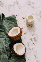 coconut milk and coconut