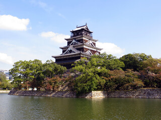 Samurai castle in Hiroshima, Japan