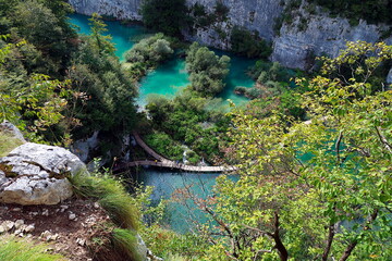 Fototapeta premium Plitvice lakes national park in croatia.