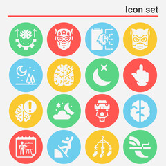 16 pack of mid  filled web icons set