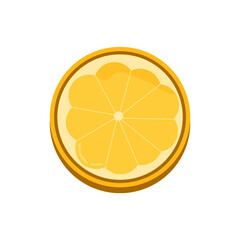 vector illustration of a lemon that has been cut, perfect for nutrition product, food and fruit products,design material,etc
