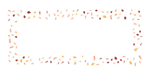 Autumn fall background layout decorate with leaves of autumn for banner, seamless doodle pattern, shopping sale or promo poster and frame leaflet or web banner. Vector illustration template.