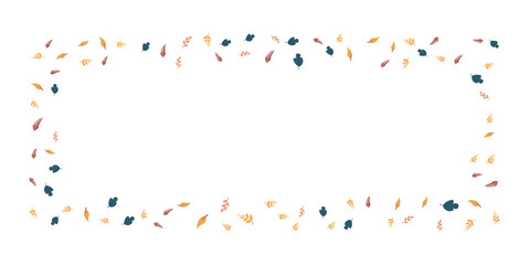 Autumn fall background layout decorate with leaves of autumn for banner, seamless doodle pattern, shopping sale or promo poster and frame leaflet or web banner. Vector illustration template.