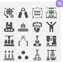 Simple set of handled related filled icons.
