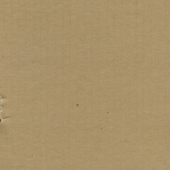 Close up of a light brown vintage rough sheet of carton. Cardboard paper texture with a blank background. Empty papercraft surface. Recycled environmentally friendly material.