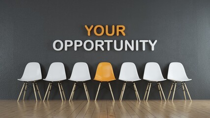 Waiting for job interview, this is your opportunity. Orange version.