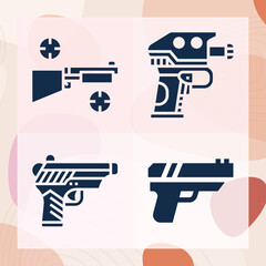 Simple set of started related filled icons