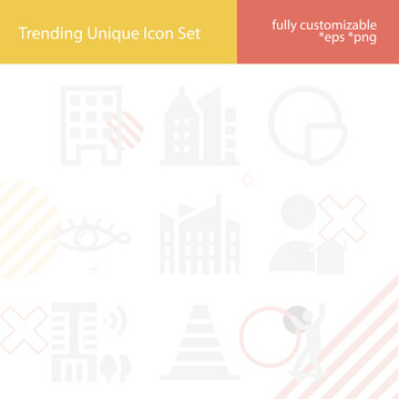 Simple set of metropolitan related filled icons. © Nana