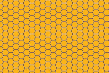Yellow purple honeycomb hexagon background pattern