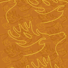Vector download of gold autumn seamless pattern