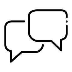 Fototapeta premium Pixel perfect bubble message text chat line icon. vector illustration