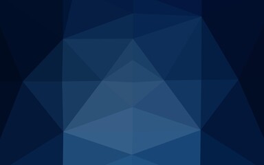 Dark BLUE vector abstract polygonal layout.