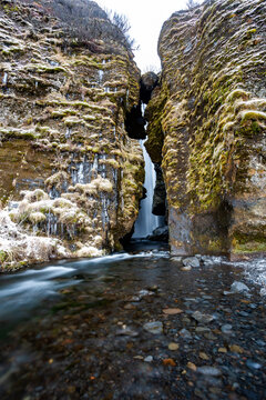 waterfall in the mountains