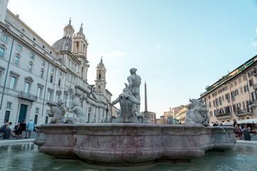 Fototapeta na wymiar Fontana del Moro piazza Navona