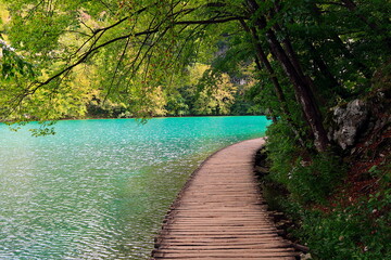 Plitvice lakes national park in croatia.