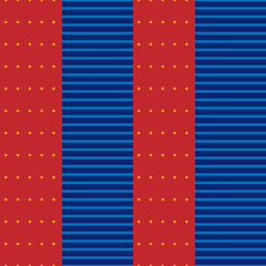 Obraz premium Seamless dot stripe pattern red blue. Vector image