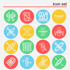 16 pack of taft  lineal web icons set