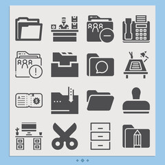 Simple set of qualify related filled icons.