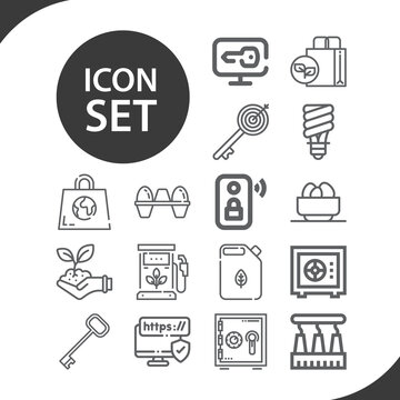 Simple set of hatch related lineal icons.