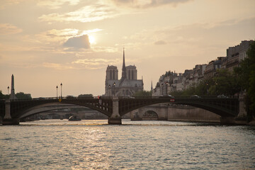 Paris,France-June.2014:View of the most famous cathedral, France, Notre Dame de Paris.