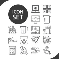 Simple set of assessing related lineal icons.