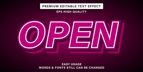 Text effect open