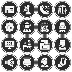 16 pack of duty  filled web icons set