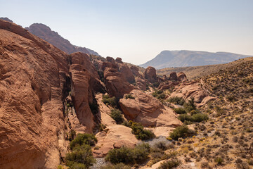 Sunny view of the Calico Hills of Red Rock Canyon National Conservation Area