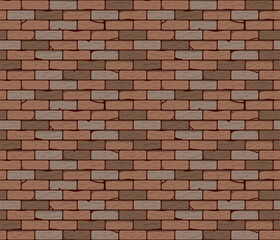 Brick wall seamless background or texture. Vector illustration
